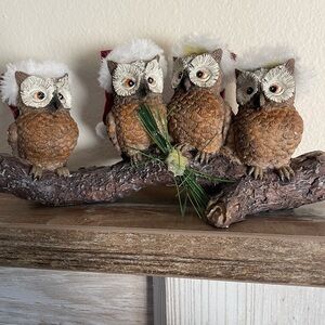 Christmas Owls figurine